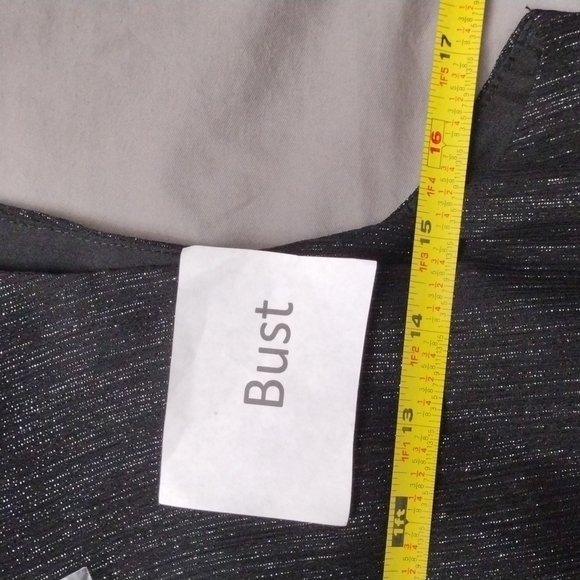 NWT Worthington Petite Black Shine Dressy Tank Top size PXL - Picture 7 of 9